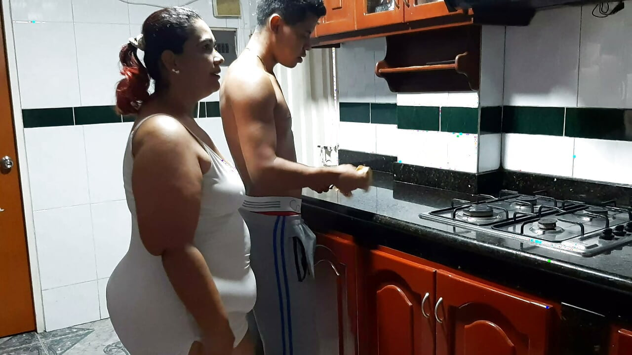 Milf BBW gets horny with her stepson
