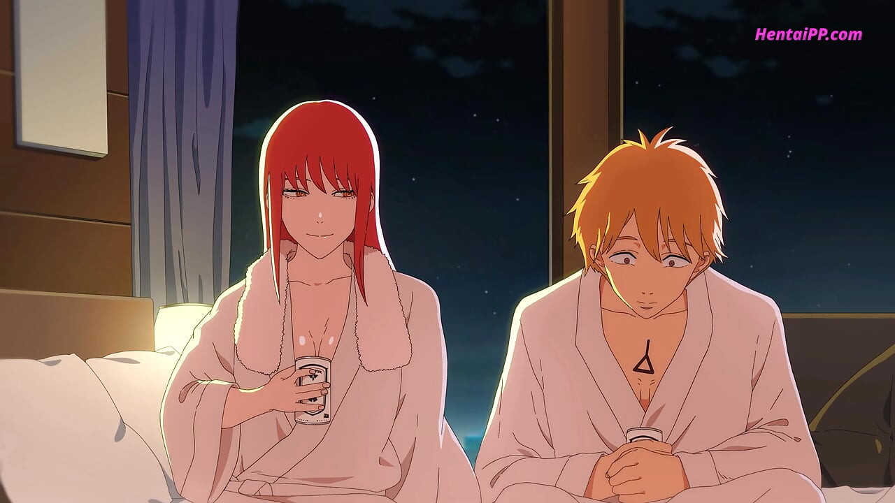 マキマとのホテルでのセックス - カートゥーン・アンセンサード