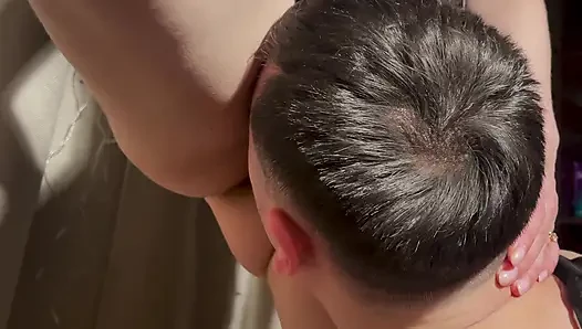 I punished the guy for flirting at a corporate party and made him lick my ass and pussy.