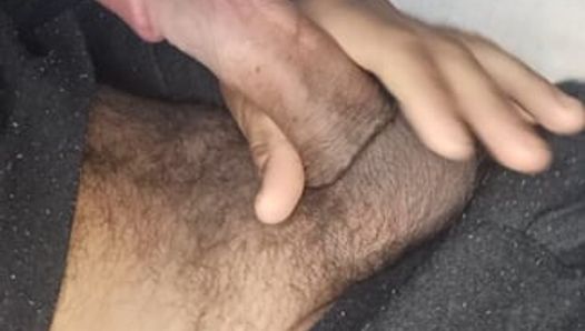 Morning masturbation.the guy masturbate lying in bed and cums loudly video