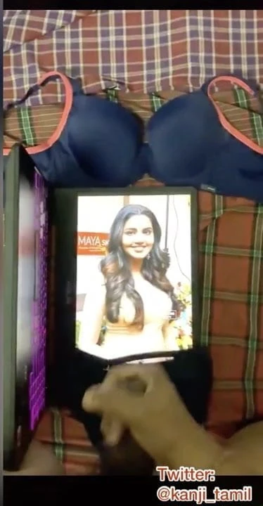 Anupama Cum Tribute with Bra and Panty