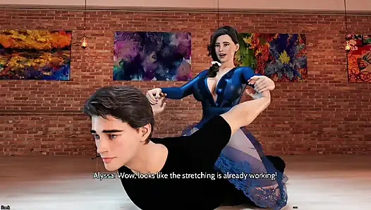 My dance partner teaching me dance