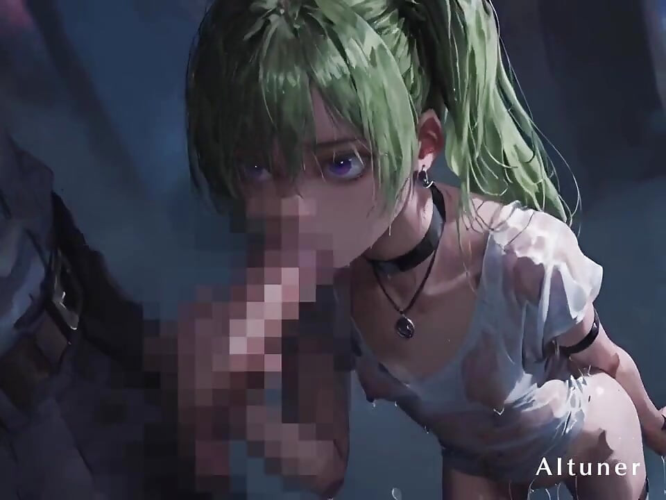 Zümrüt çift kuyruklar, siyah boyunbağı - gecenin kontrolünü ele geçir ve sonuna kadar orada kalıyor.