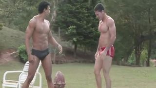 Hot Latino Guy Getting his ass drilled in a pool