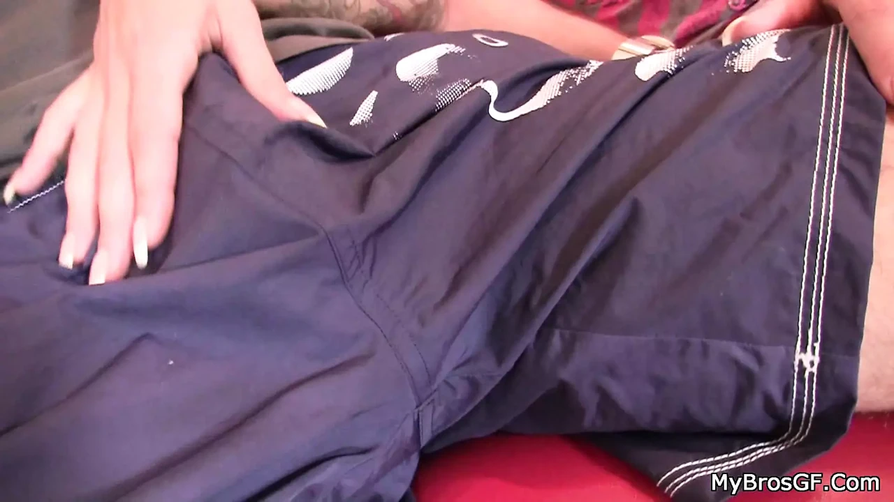 Slutty blonde teen found jumping his bros dick