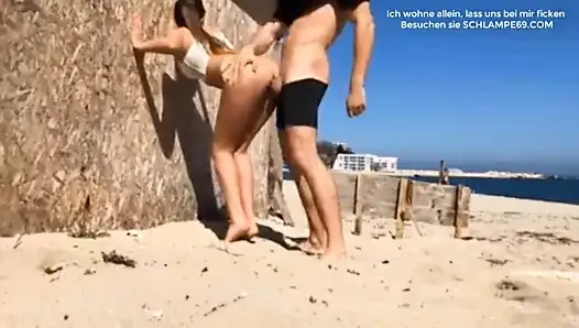 Osterreichisches Paar Fickt am Strand