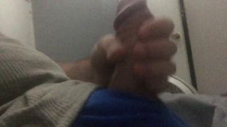 Solo Latino thick cock stroke