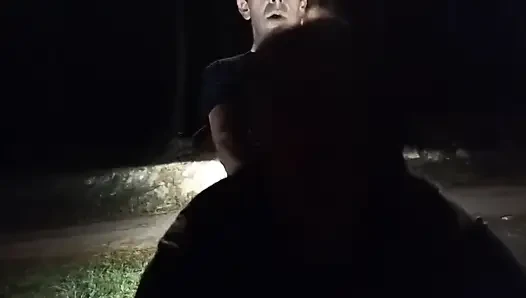 Outdoor sex with a mature