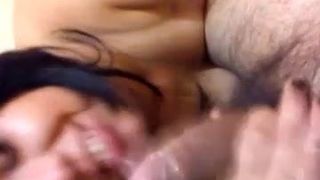 Indian desi wife sucking her husband's cock