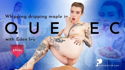FuckPassVR - Tattooed French babe Eden Ivy offers her tight asshole for your pleasure in this VR Porn experience
