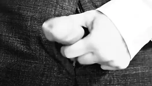 Jerking Off Untill I Cum In Slow Motion And Close Up (vertical video) Black and White filter