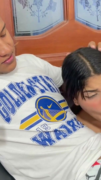 I invite my little stepsister to watch a movie and we get really horny, and she asks me to fuck her with my huge penis | Clip 1