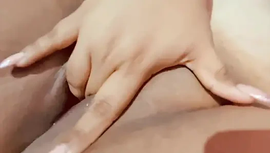 Tasty masturbation makes my friend the leafy with her fingers