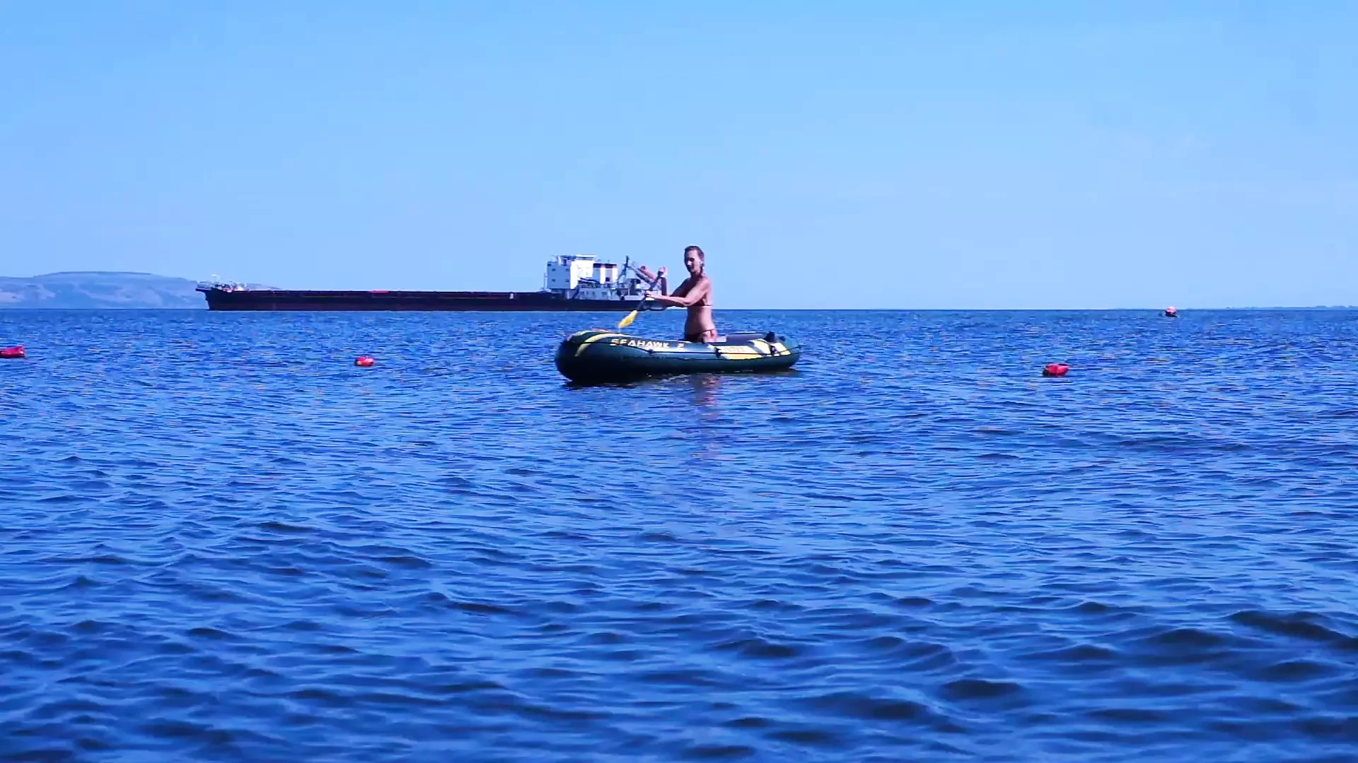 Di atas bot di sungai volga air