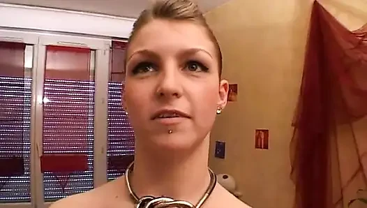 Ariane plays with dildo