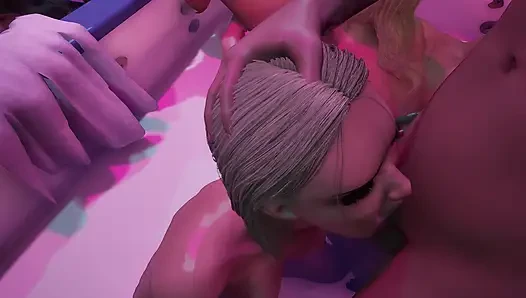 Pesta seks hot di jacuzzi - hentai 3d