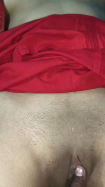 Key moment from "Village Bhabhi in red saree sucked my cock and I fucked her well"