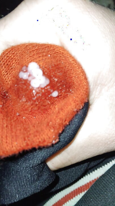 Cum in sock