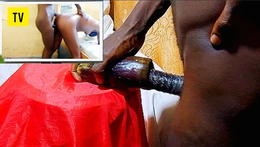 Fucking egg plant and feeling as real pussy while watching porn movie , all what I needed was sexual pleasure till i get CUM