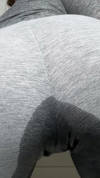 Captivating moment from "close-up squirt leggings in public bathroom!"