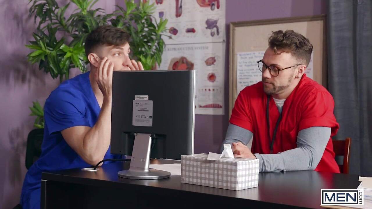 MEN - Kaleb Stryker Gets His Knees Tested Again When Nurse Michael Jackman Pounds Him Hard