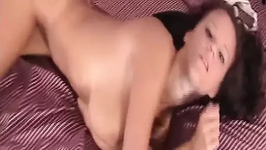Brunette Spreads and Fingers Her Wet Pussy