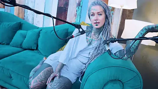 I talk about K - Kindness - ASMR podcast SFW talking goth skinny girl dreadlocks tattoo model inked girl