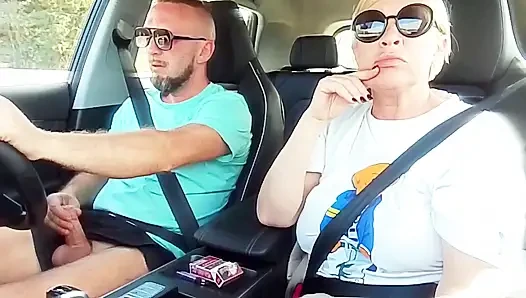 Family car ride with stepmom