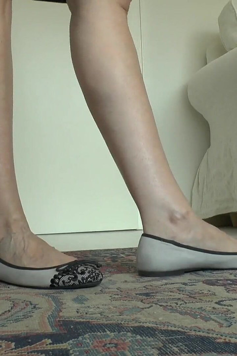 You Stroke Your Cock Through Your Pants While I Put on a Ballet Flat Fashion Show