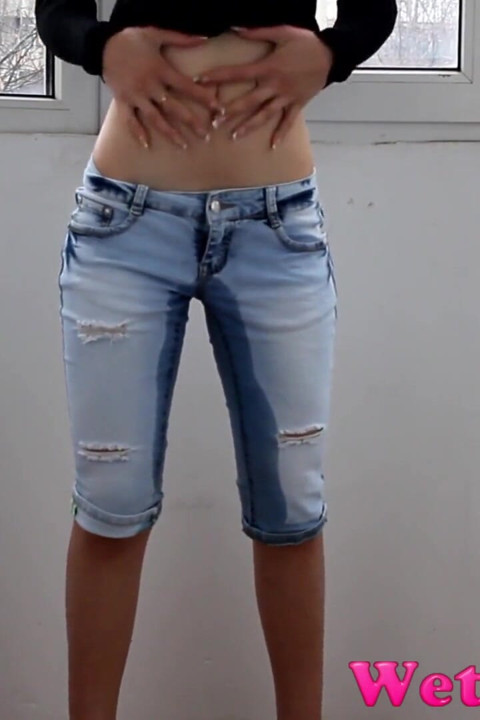 Maya Wetting Her Sexy Jeans on the Balcony