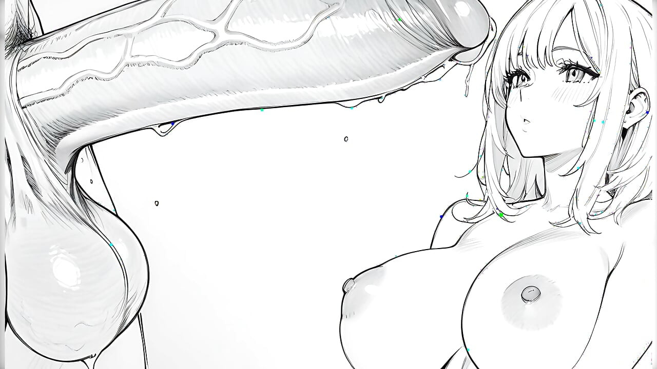 A Beautiful Nude Man with Huge Dick and Balls, Pencil Sketch