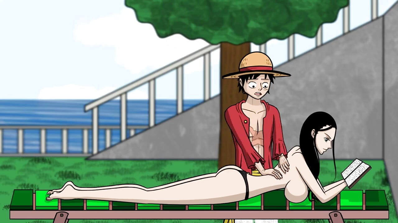 Egy szelet vágy (egy darab) v1.6 3. rész Nico Robin meztelen testtel napozik