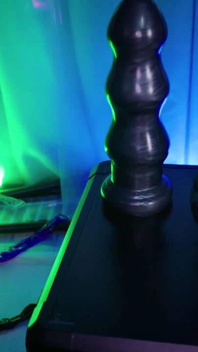 The most captivating scenes with a huge glass butt plug | Clip 1