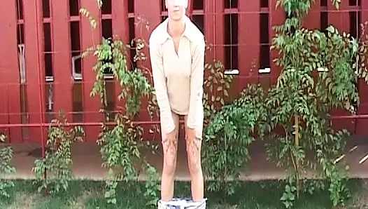 Blonde Babe Pisses Wild Closeup