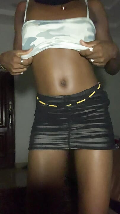 Hot Sexy Dance Ebony Teen Teasing with oily wet Pussy shows  in mini skirt