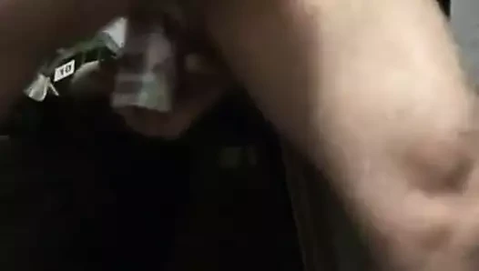 Sprey krem ​​can içinde göt için sprey boşalmak ile küçük sert horoz