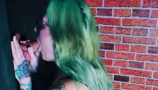 Sucking Thick Cock At The Gloryhole