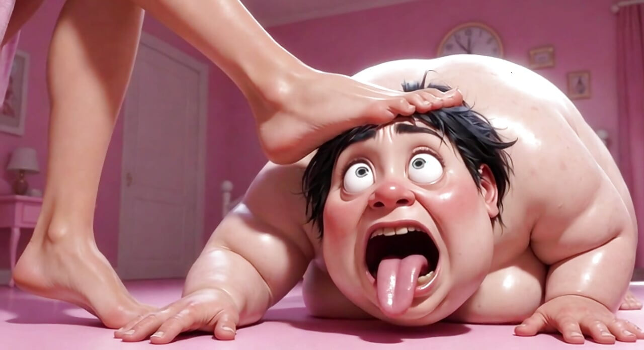 Mujer fea gorda degradada - lamer chica hermosa