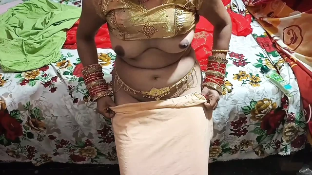 Indian Village house wife bedroom fucking tight pusssy with step brother