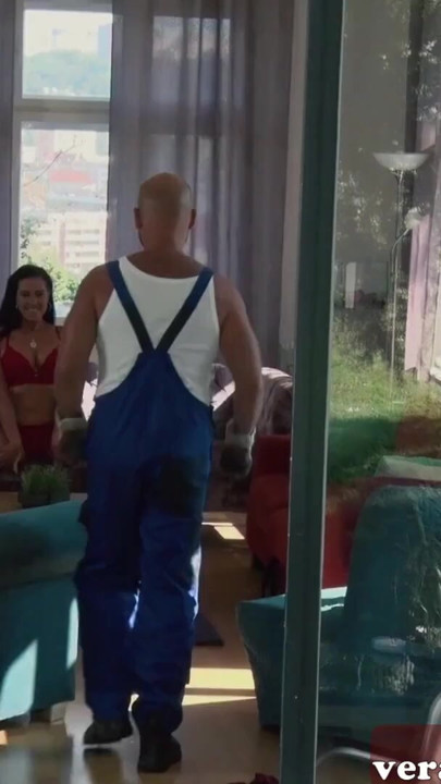 GERMAN LONELY SKINNY WIFE SEDUCED THE GARDENER | Clip 1