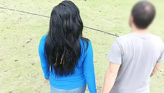 Athletic man finds a stranger in the park and invites her to his house to do kinky things.