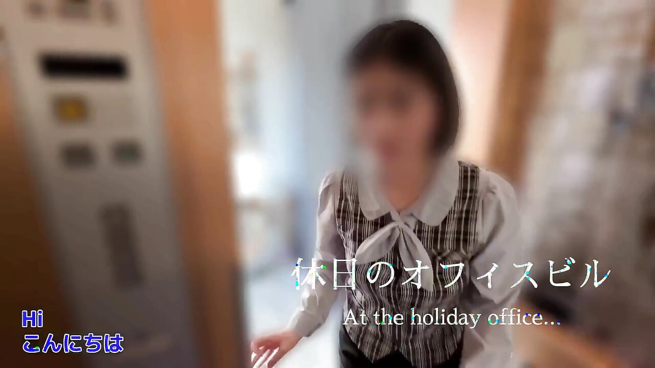 Elevator Sex. Office Building on a Holiday. a Man and a Woman Meet for the First Time and Have Sex, Creampie.