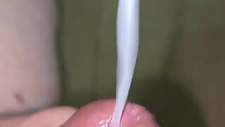 Cumshot with slow motion.