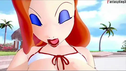 Jessica rabbit trägt einen bikini, pOV-sex