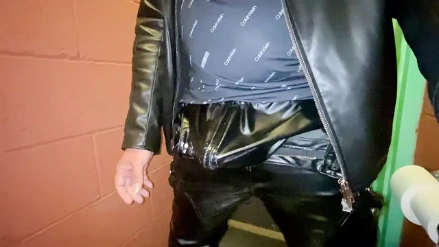 Surprise through my latex joggers