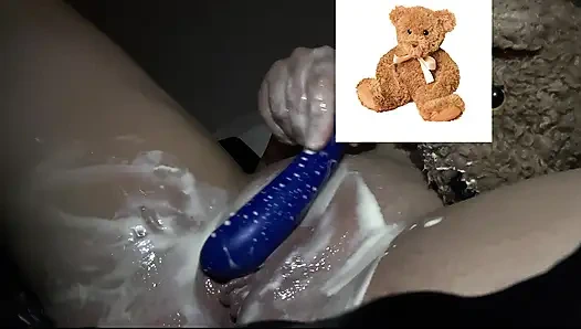 MY KINKY ARAB GIRL MASTUBATES WITH VIBRATOR & MY CUM ALL OVER HER CURVY BODY-  AMATEUR ARABIAN SNOWWHITE