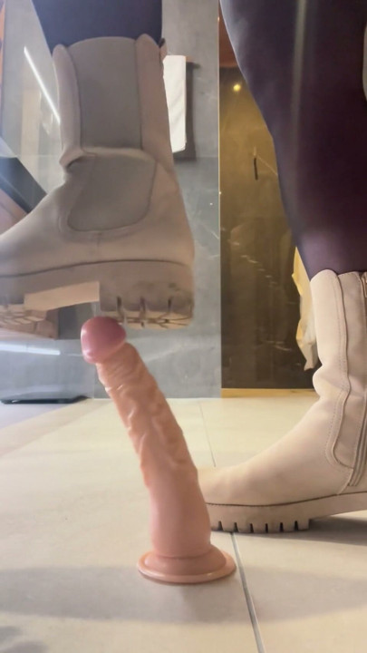 SHOE job on your dick with dirty white boots | Clip 1