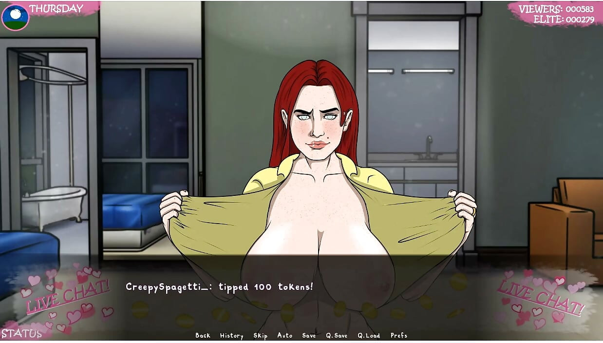 Lust Town - Gameplay - Roleplay - Camshow 2- Exposed Herself Completely