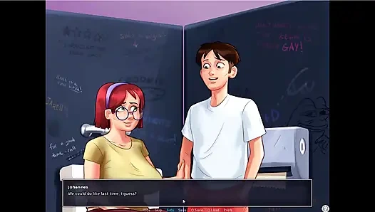 Yaz mevsimi efsanesi - Johannes ve bayanlar bottelde oynaşıyor ... Erik ve Johannes Bayan Johnson'ı sikiyor.