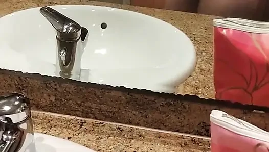 Watching for My Next Door Girl. They Caught Me and Give Me a Handjob in the Shower.